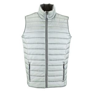 SOLS Mens Wave Padded Water Repellent Bodywarmer/Gilet / Metal Grey